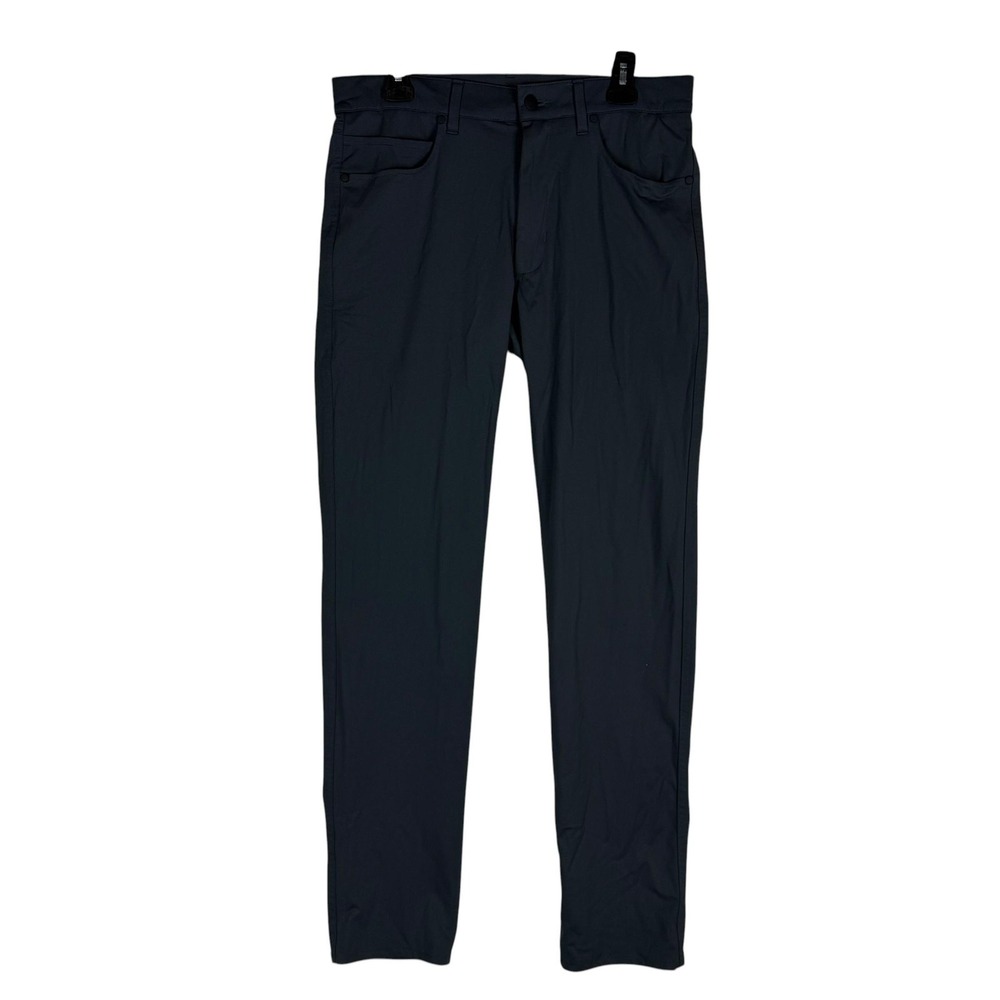 Stylus‎ Pants Mens 32x34 Gray Microfiber Chino Straight Leg Stretch Casual